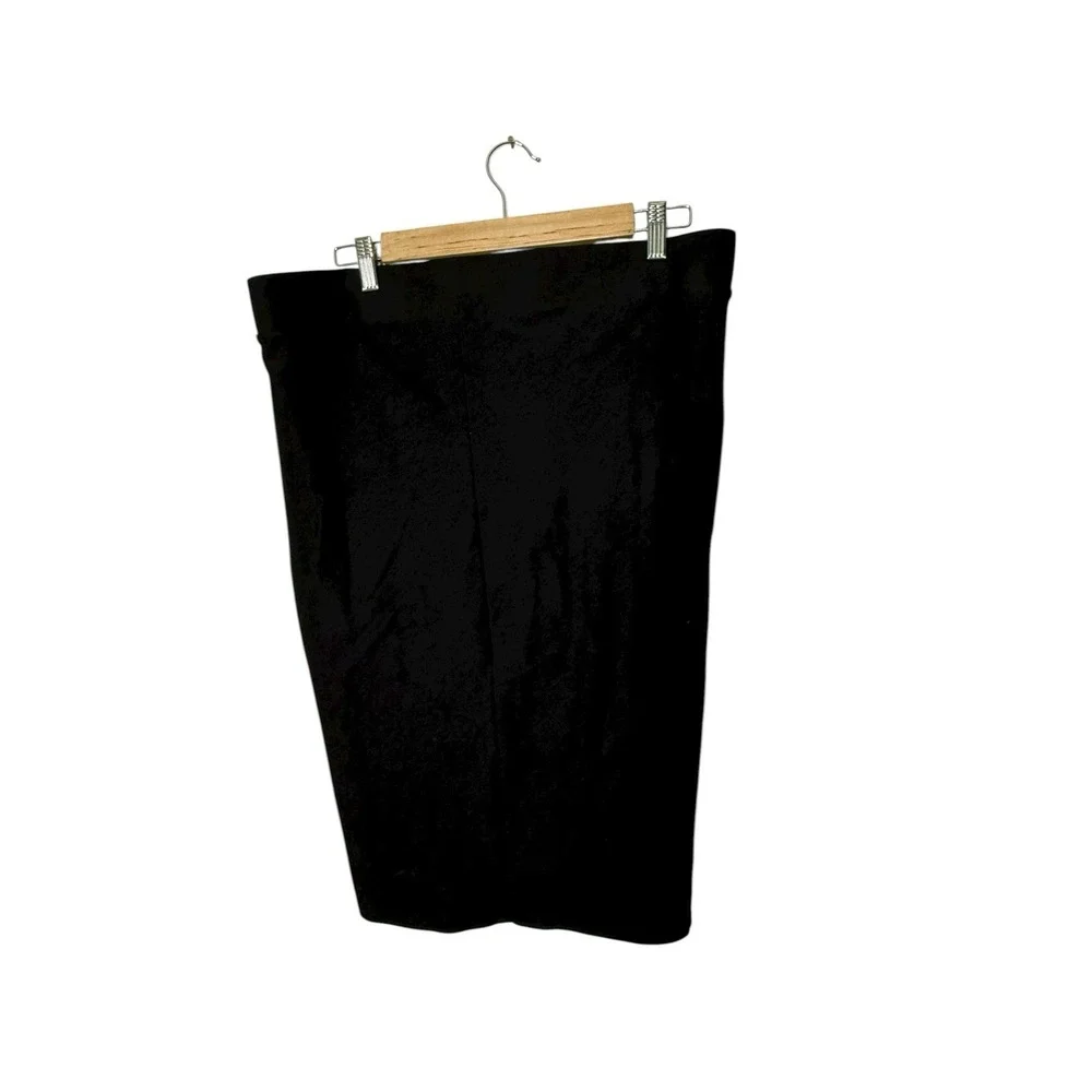 Torrid Black Pull-on Stretch Midi Skirt Lace Up Accent‎ Women's 1 14-16